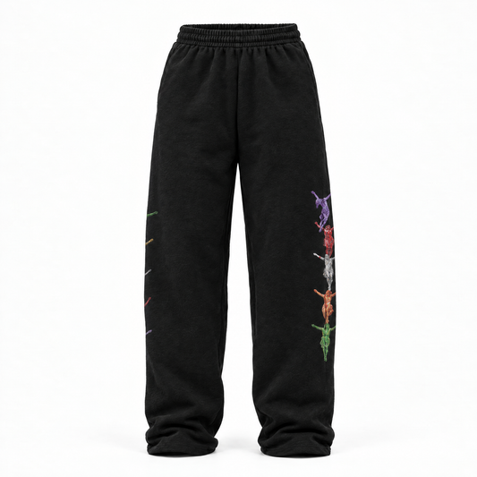 CRUCIFIX SWEATPANTS (BLACK)