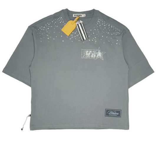 WATSON STUDIOS PLATE EMBELLISHED SEDONA GRAY TSHIRT