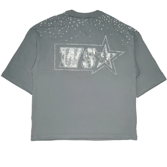 WATSON STUDIOS PLATE EMBELLISHED SEDONA GRAY TSHIRT