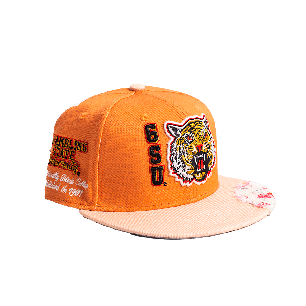 GRAMBLING STATE UNIVERSITY FRAYED FITTED HAT - Allstarelite.com