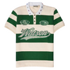 SHORT SLEEVE RUGBY POLO (CREAM/GREEN)