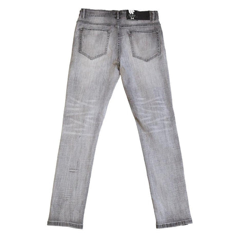 GREY BLEACH SKINNY FIT JEANS - Allstarelite.com