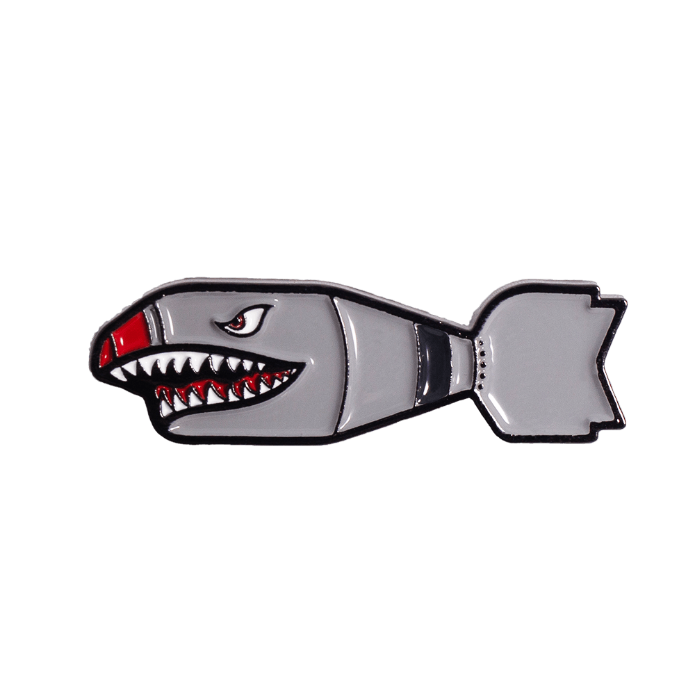 GREY SHARK BOMB PIN - Allstarelite.com