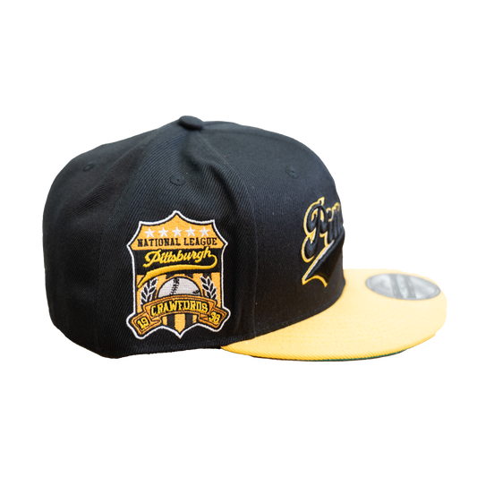 PITTSBURG CRAWFORDS NATIONAL LEAGUE FITTED HAT (BLACK)