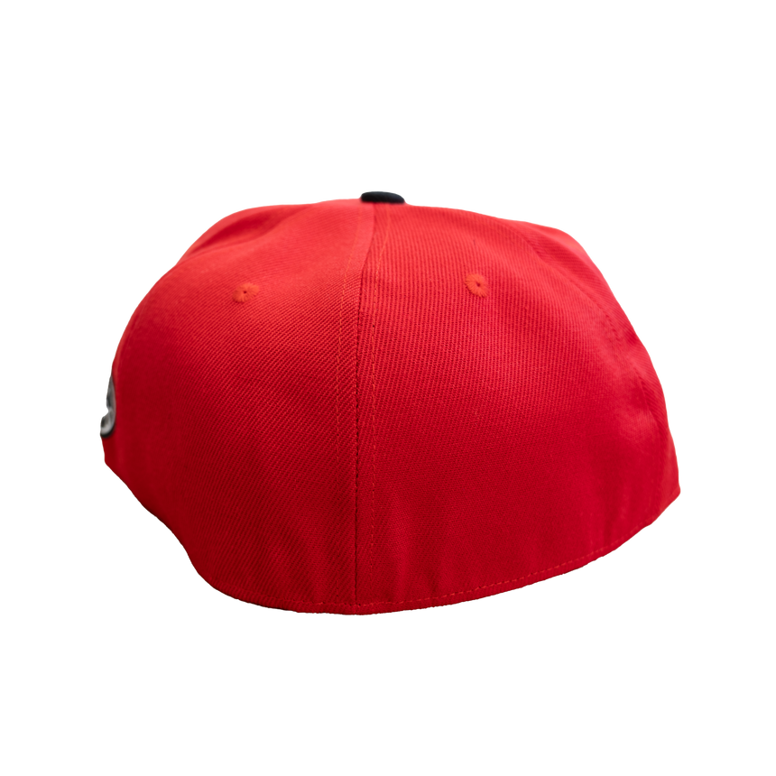 LOUISVILLE BLACK CAPS FITTED HAT (RED)