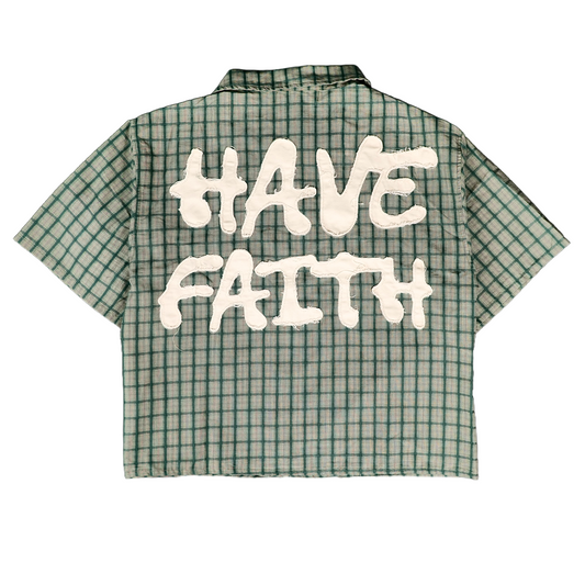 WATSON HAVE FAITH GREEN SHORT SLEEVE FLANNEL SHIRT