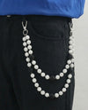 Crystal Black & Silver Pant Chain