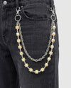 Yellow Glass Pant Chain
