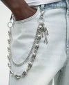 Silver Skulls Pant Chain