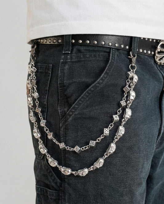 Skull Dice Pant Chain