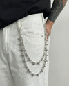 Silver Stud Pant Chain
