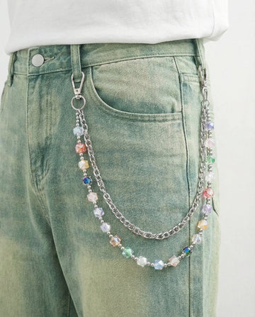 Rainbow Glass Pant Chain