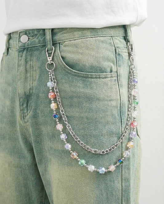 Rainbow Glass Pant Chain