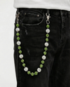 Crystal Green & Silver Pant Chain