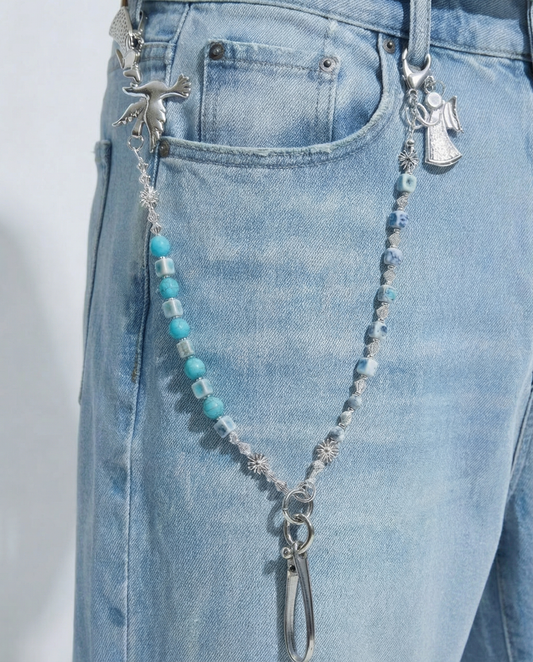 Blue Bird & Angel Pant Chain