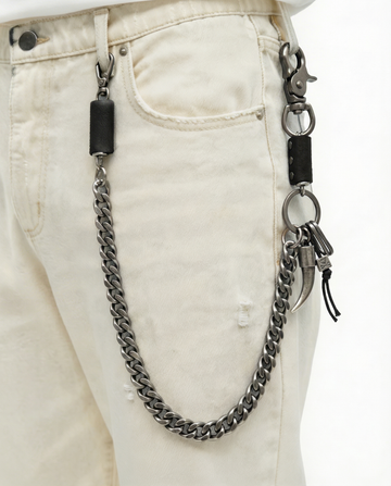 Silver Horn Pant Chain