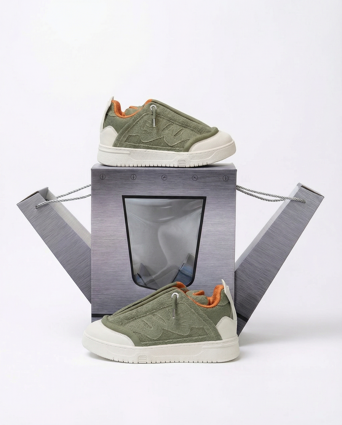 Watson Invader low-top sneaker in Flight, green and white – alternate view 5