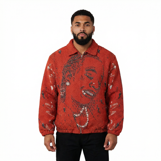 YOUNG THUG TAPESTRY WORK JACKET (RED)