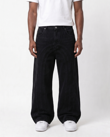 ULTRA BAGGY DENIM PANTS (BLACK)