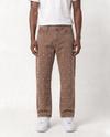WATSON DENIM PANTS WITH WHITE PEARLS (BROWN)