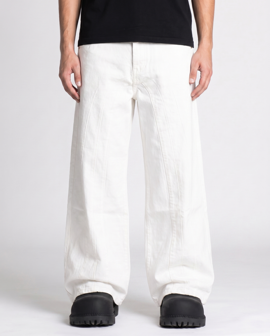 ULTRA BAGGY DENIM PANTS (WHITE)