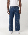 WATSON DENIM PANTS WITH PEARLS (NAVY)