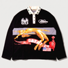 WATSON OLYMPICS LEAP LONGSLEEVE RUGBY POLO (BLACK)