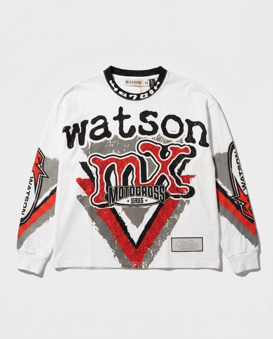 MOTOCROSS SERIES LONGSLEEVE T-SHIRT (WHITE)