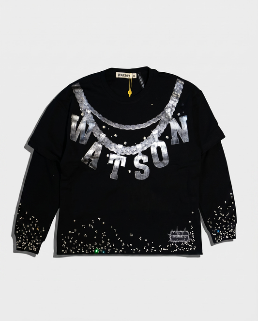 WATSON CHAIN LONG SLEEVE T-SHIRT (BLACK)