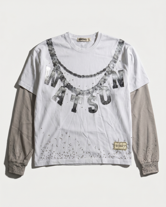 CHAIN LONG SLEEVE T-SHIRT (WHITE)