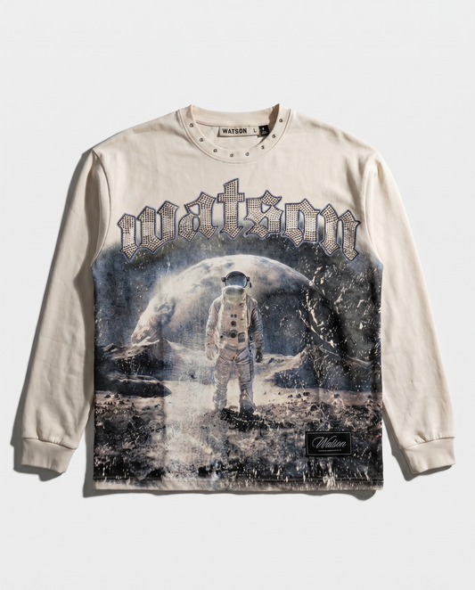 WATSON LEAVE GRAVITY TO THE REST LONGSLEEVE T-SHIRT (CREAM)
