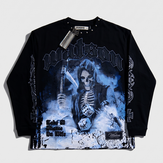 WATSON TAKE A CHANCE ON LIFE LONGSLEEVE T-SHIRT (BLACK) – All Star WATSON TAKE A CHANCE ON LIFE LONGSLEEVE T-SHIRT (BLACK) – All Star