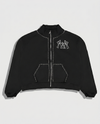 PEARL LINED SWEAT SUIT JACKET (BLACK)