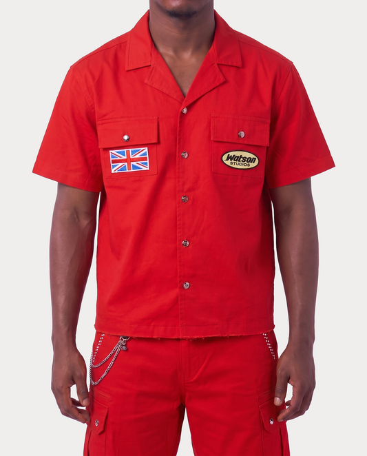 LONDON POLO CLUB WORK SHIRT (RED)