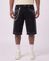 WATSON PEARL BLACK DENIM SHORTS