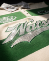 SHORT SLEEVE RUGBY POLO (CREAM/GREEN)