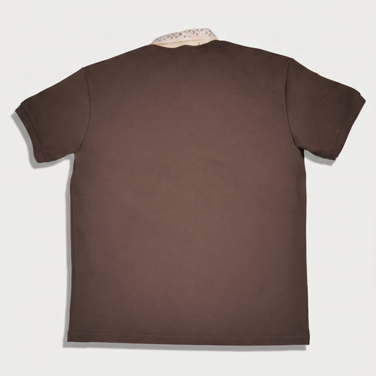 WATSON COLLAR EMBLELLISHED BLACK CHOCOLATE SHIRT