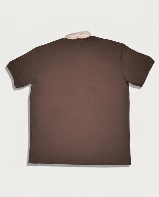 WATSON COLLAR EMBLELLISHED BLACK CHOCOLATE SHIRT