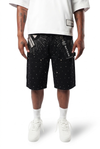 WATSON DANGEL STONES BLACK DENIM SHORTS