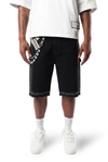 WATSON MULTI STONE BLACK DENIM SHORTS