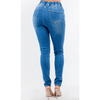 HIGH RISE DESTORYED WOMAN DENIM JOGGERS - Allstarelite.com