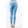 HIGH RISE DESTORYED WOMAN DENIM JOGGERS - Allstarelite.com
