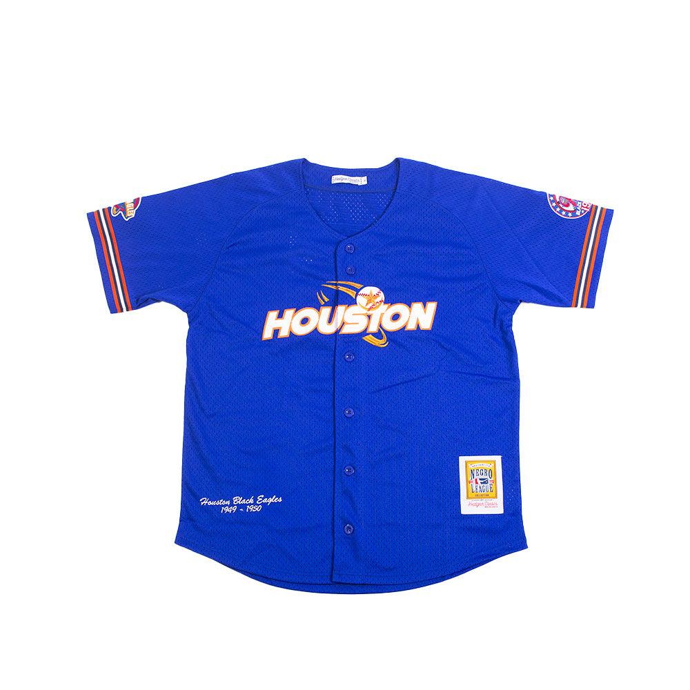 HOUSTON BLACK EAGLES BUTTON DOWN BATTING PRACTICE JERSEY - Allstarelite.com