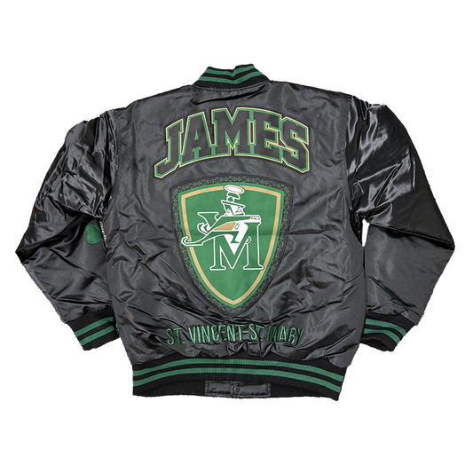 FIGHTING IRISH LEBRON SATIN JACKET (BLACK)
