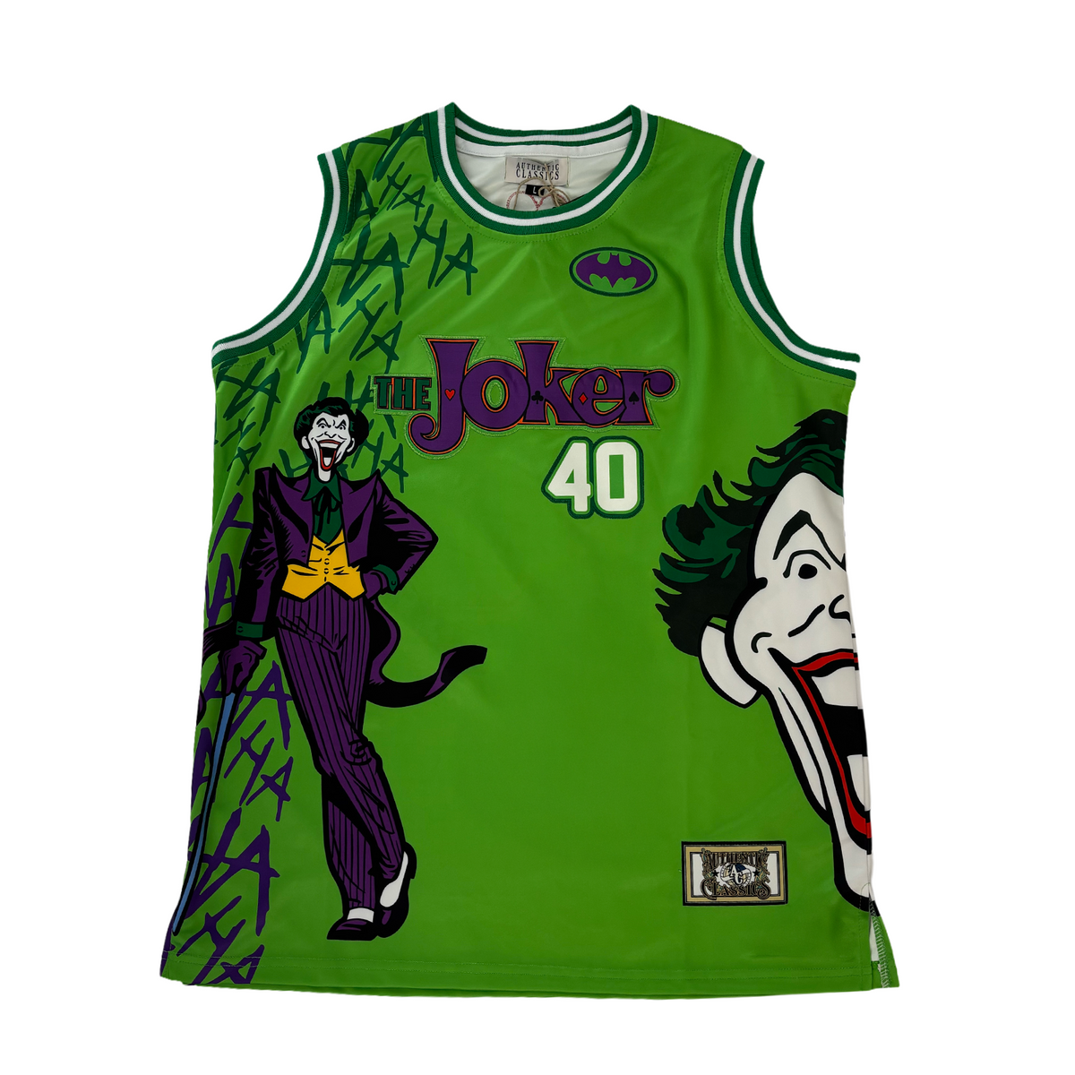 The Joker Basketball Jersey, green, purple and white sleeveless basketball jersey