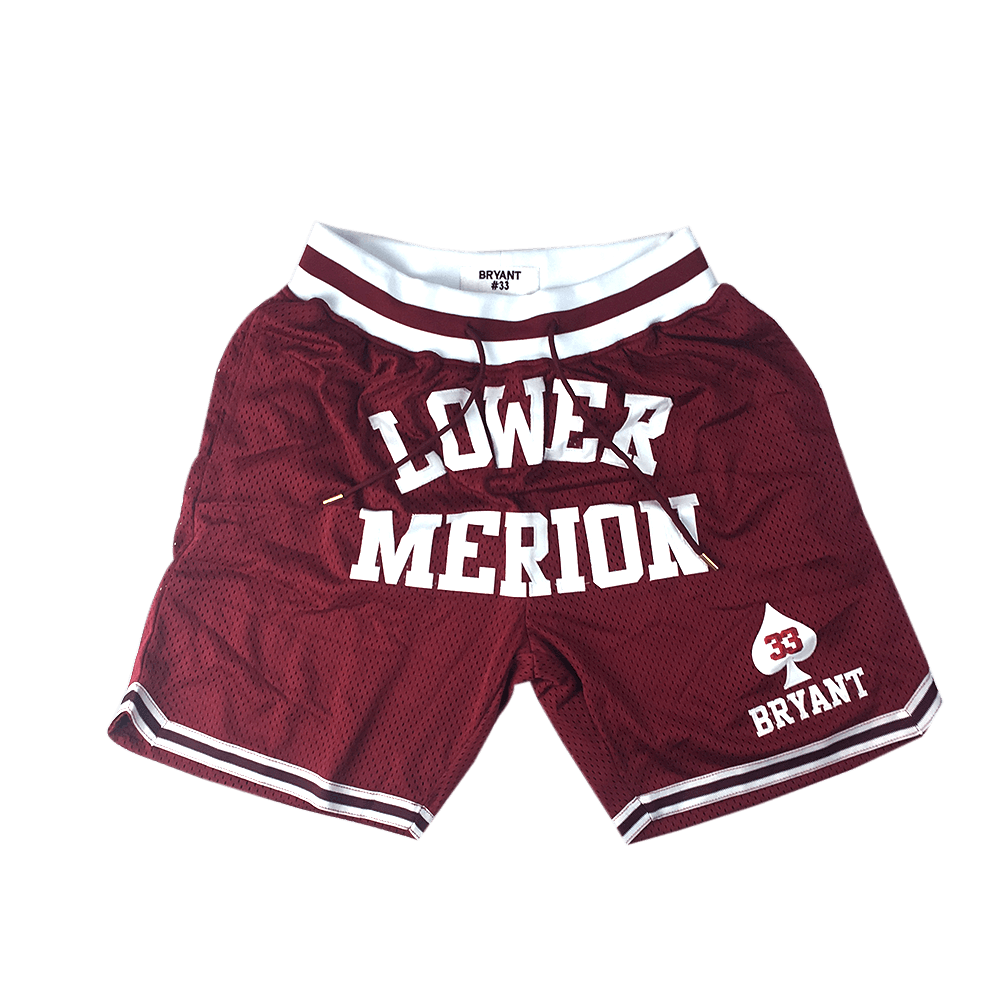 Kobe Bryant Lower Merion Front Logo Basketball Shorts - Allstarelite.com