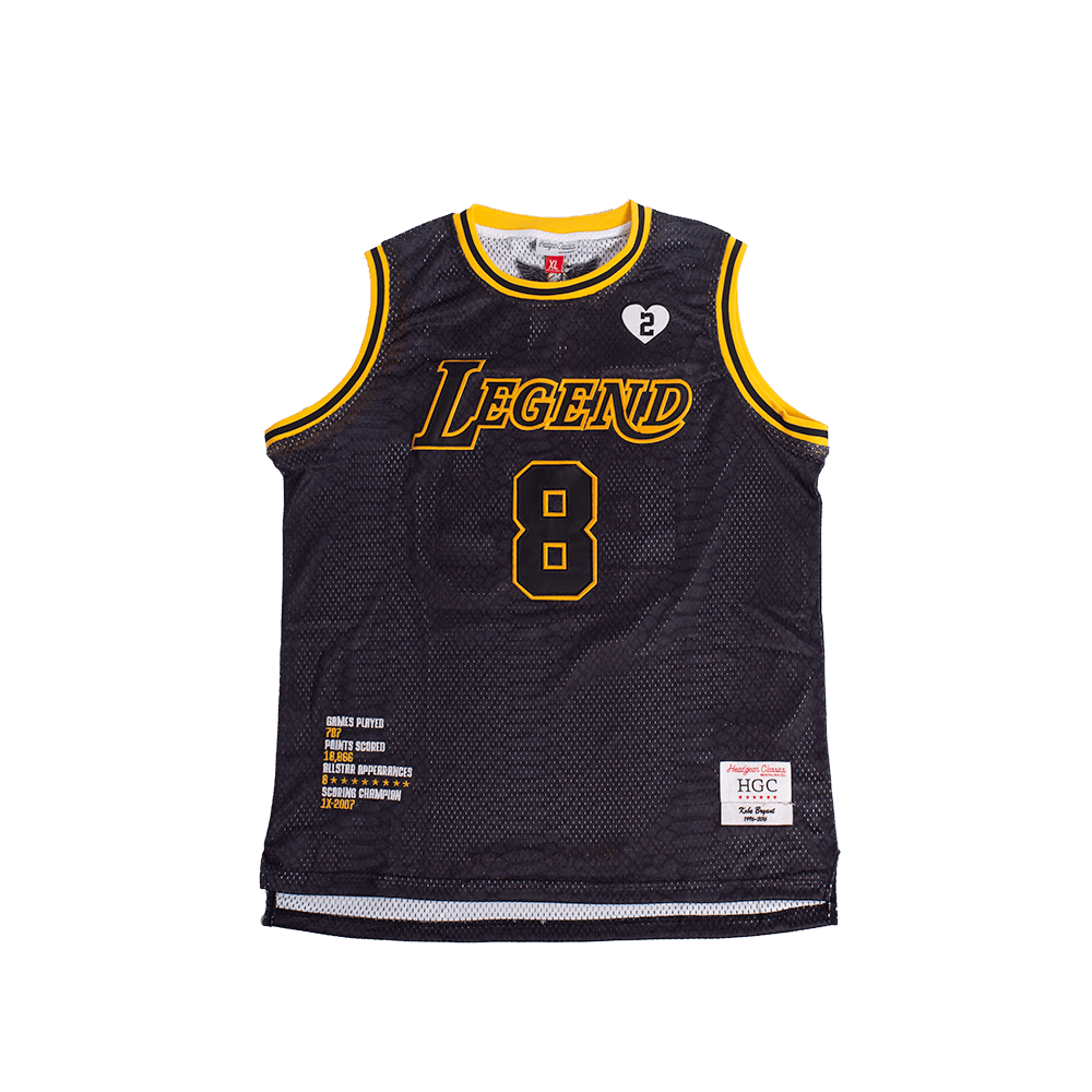 LEGEND MAMBA BLACK & YELLOW BASKETBALL JERSEY - Allstarelite.com