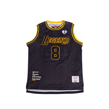LEGEND MAMBA BLACK & YELLOW BASKETBALL JERSEY - Allstarelite.com