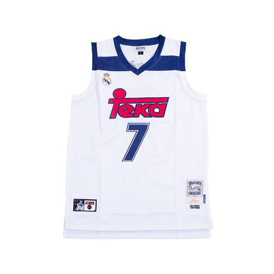 LUKA DONCIC MADRID TEKA BASKETBALL JERSEY WHITE - Allstarelite.com
