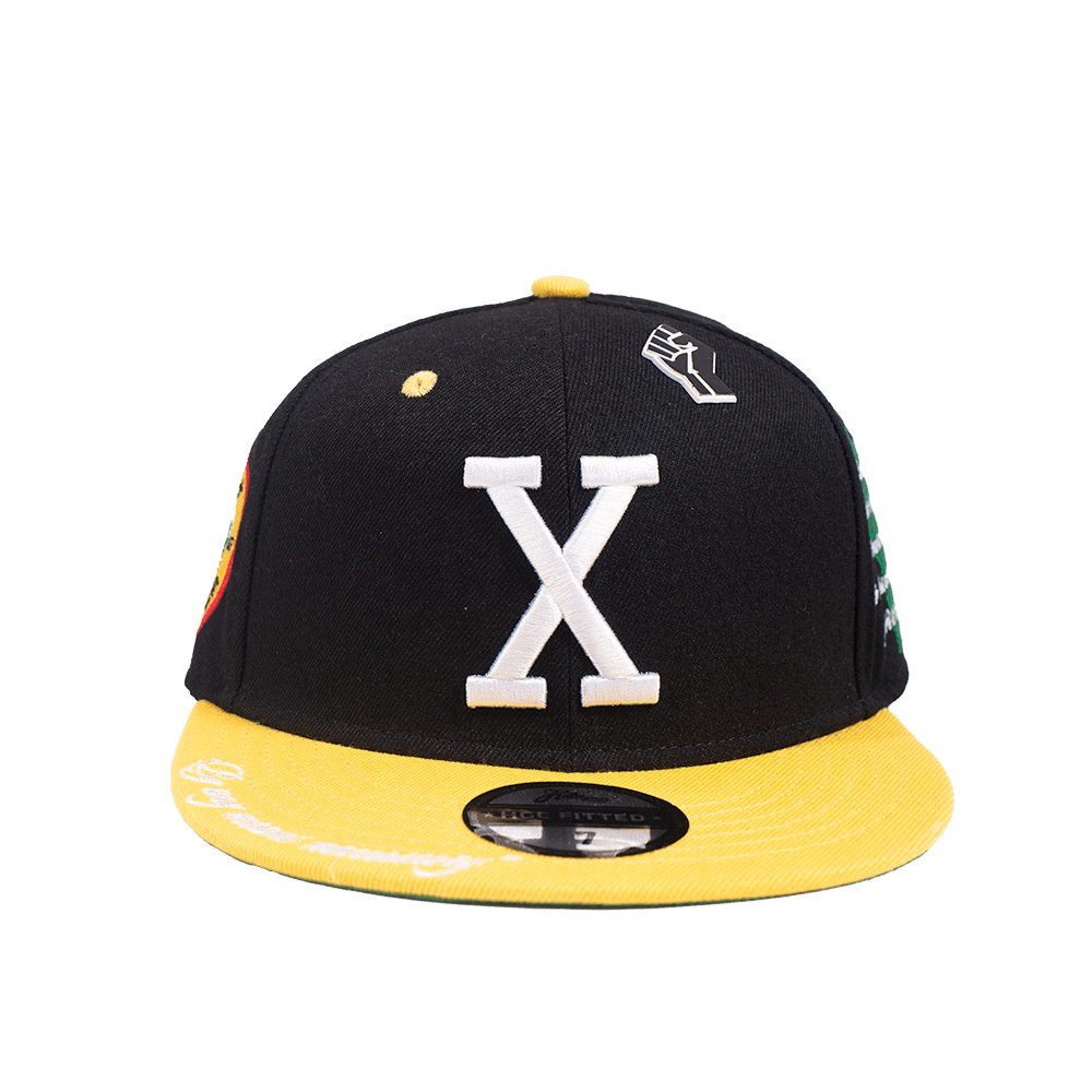 MALCOLM X BLACK FITTED HAT - Allstarelite.com